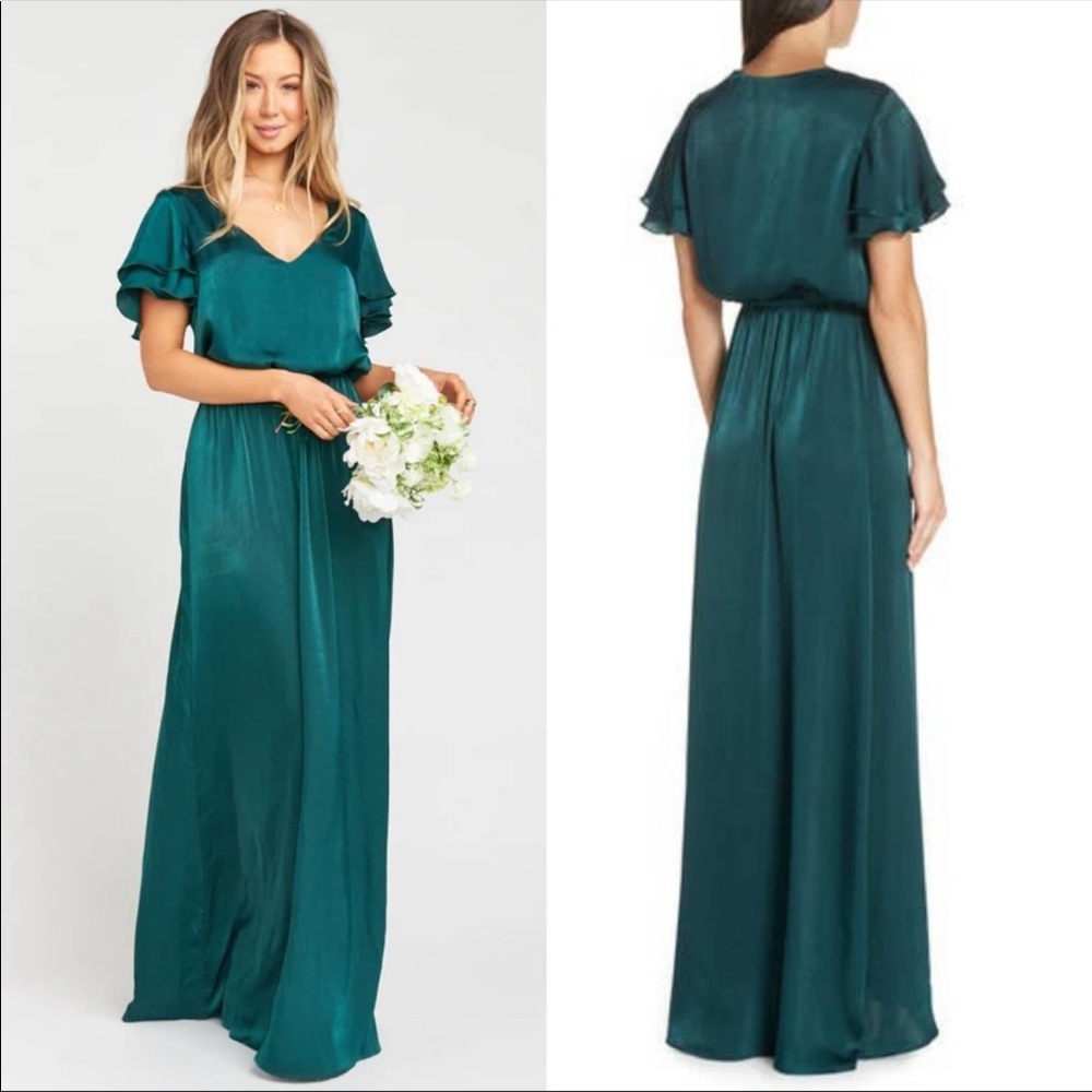 Show Me Your MuMu Michelle Maxi Dress Size XS Emerald Green